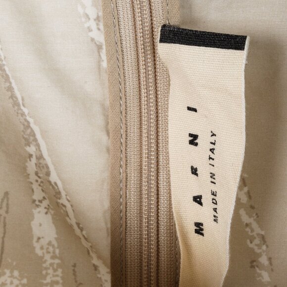 Marni Beige Ochre Yellow Print Tie-Back Blouse - Picture 4 of 11